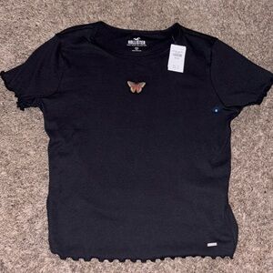 Black soft must have collection Hollister shirt!